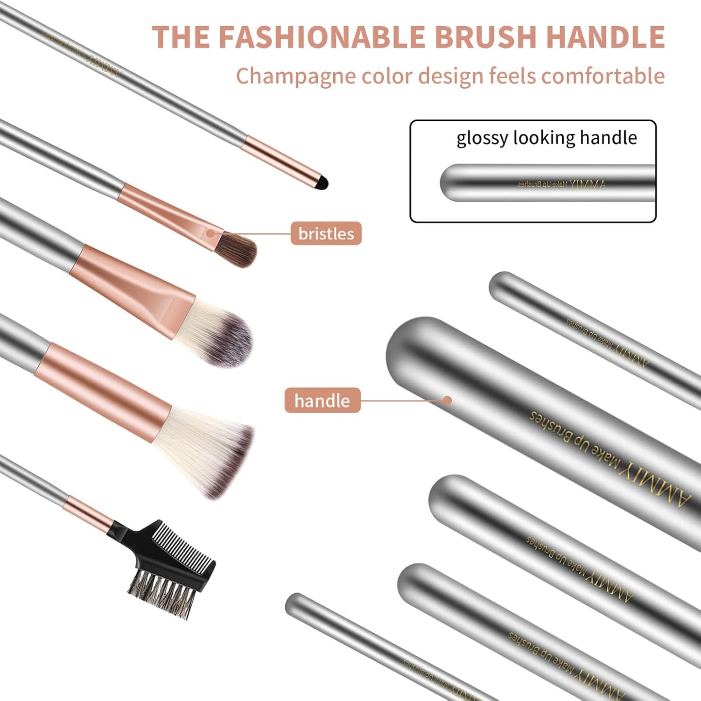 Makeup Brushes Makeup Brushes Sets Professional 18 Pcs Make up Brushes Premium Synthetic Foundation Brush Blending Face Powder Blush Eyeshadow Eyeliner Makeup Kit with PU Leather Bag