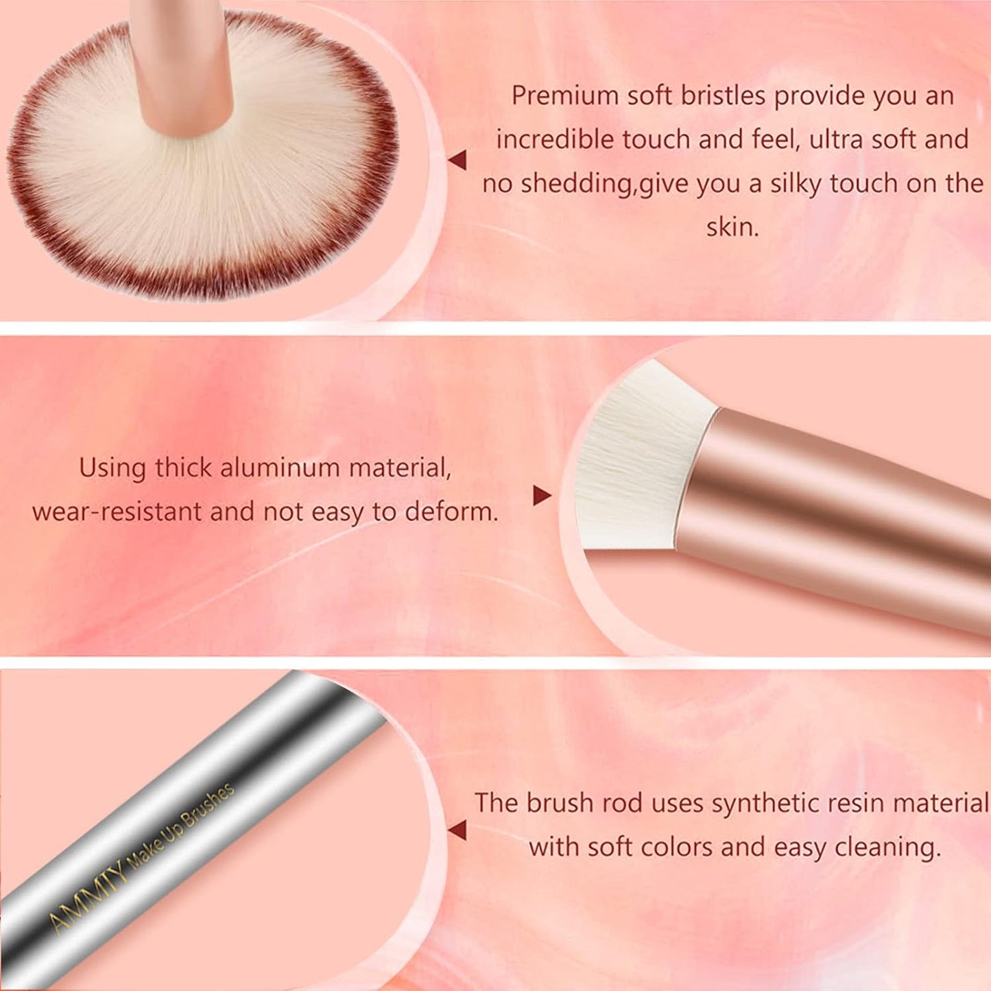 Makeup Brushes Makeup Brushes Sets Professional 18 Pcs Make up Brushes Premium Synthetic Foundation Brush Blending Face Powder Blush Eyeshadow Eyeliner Makeup Kit with PU Leather Bag