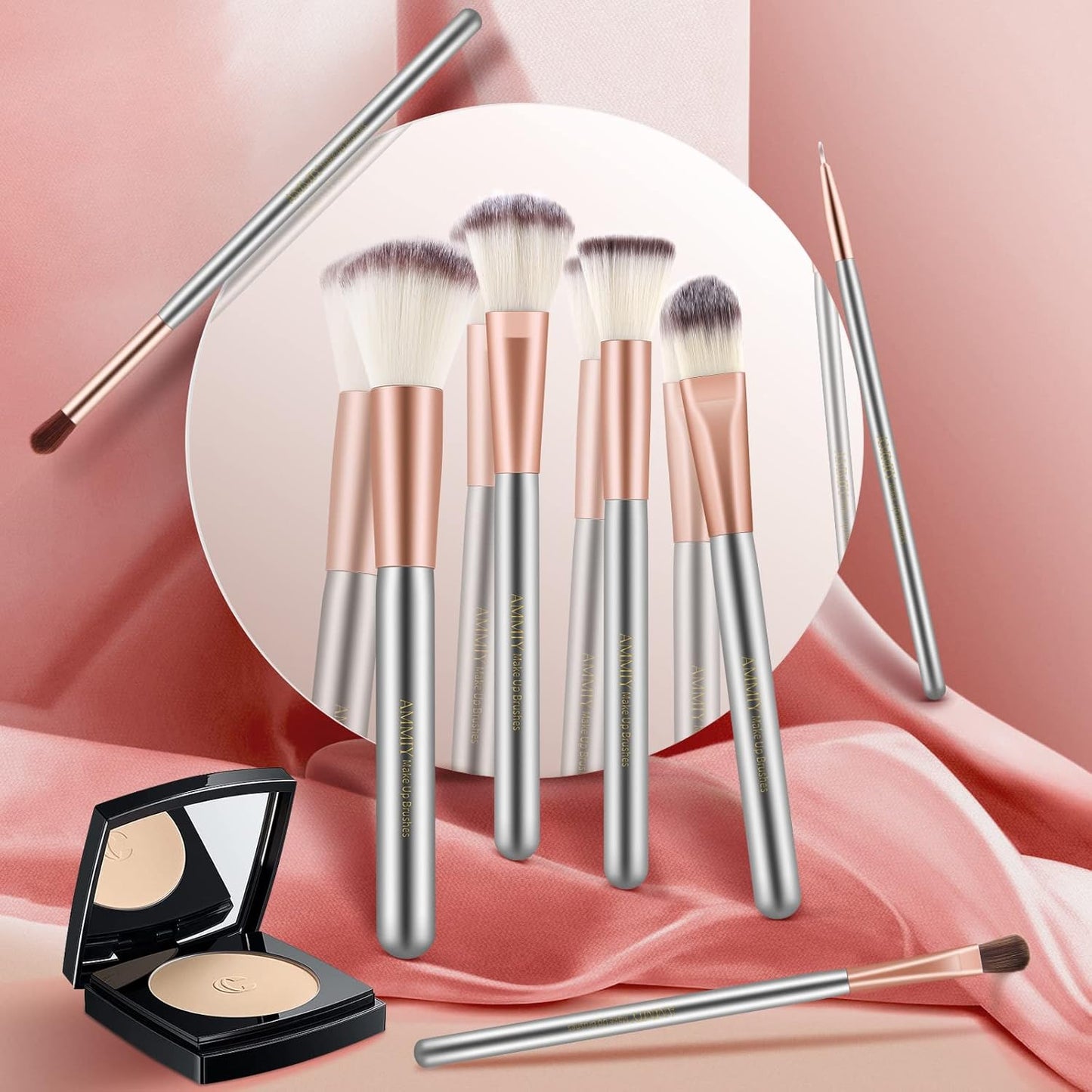 Makeup Brushes Makeup Brushes Sets Professional 18 Pcs Make up Brushes Premium Synthetic Foundation Brush Blending Face Powder Blush Eyeshadow Eyeliner Makeup Kit with PU Leather Bag