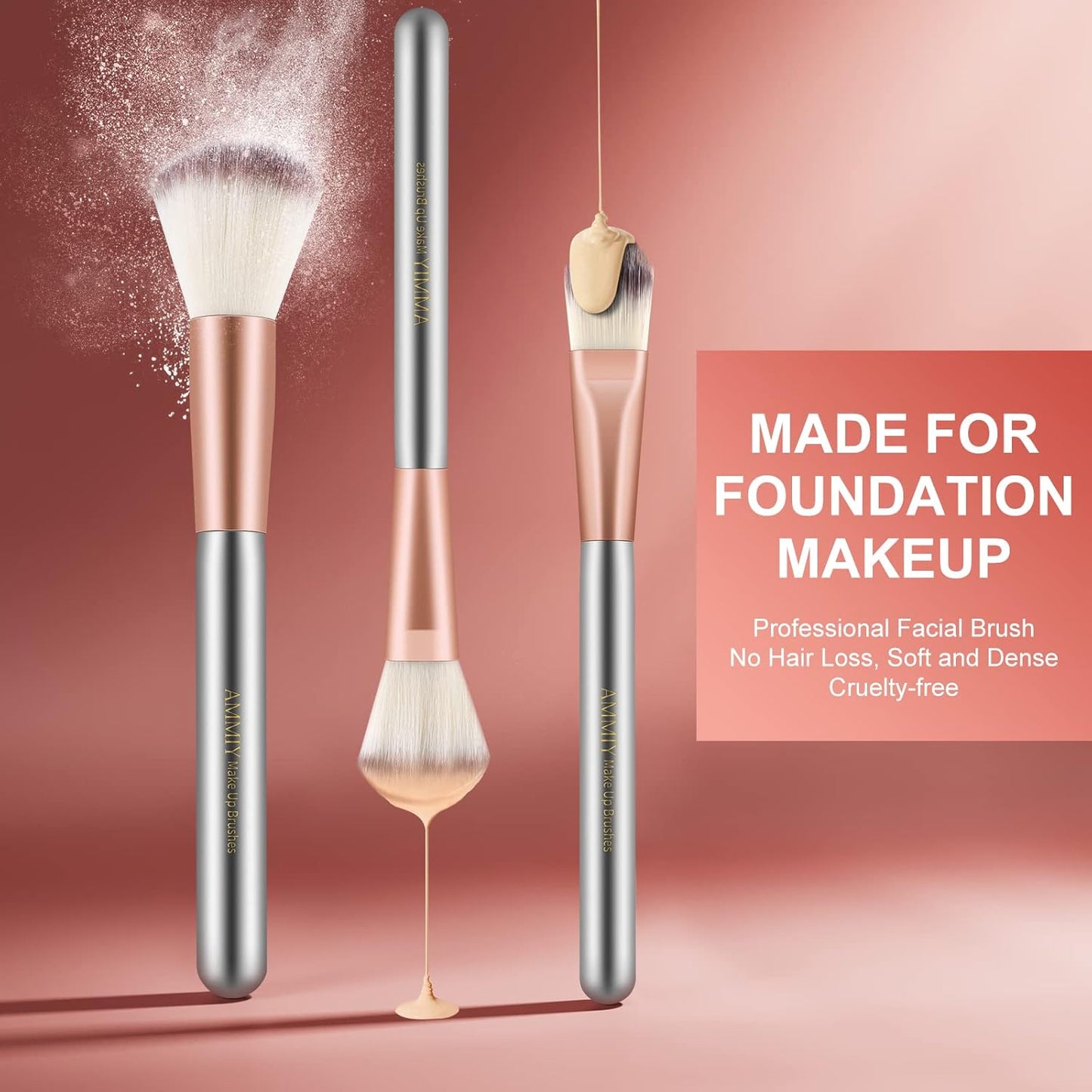 Makeup Brushes Makeup Brushes Sets Professional 18 Pcs Make up Brushes Premium Synthetic Foundation Brush Blending Face Powder Blush Eyeshadow Eyeliner Makeup Kit with PU Leather Bag