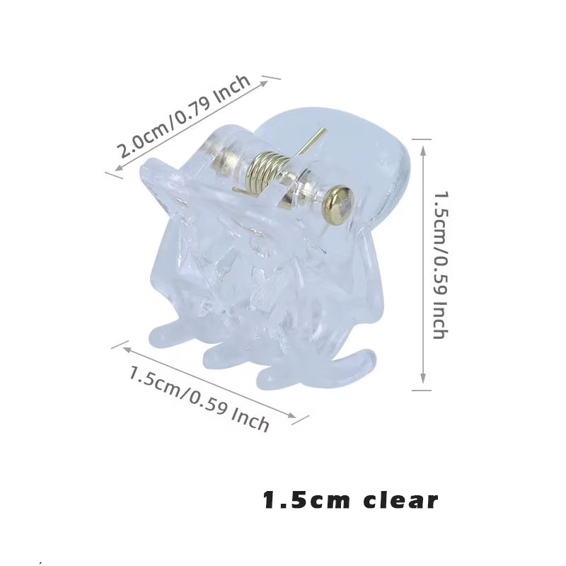 10Pcs/Lot Hair Claw Clips for Women 1.0 1.5Cm Small Black Brown Transparent Plastic Mini Claws Kids Hair Styling Accessories