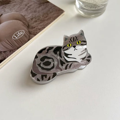 1Pc Cat Hairpin Lady Cute Little Hairpin Short Long Hair Hairpin for Daughter Lover Girl School Partner