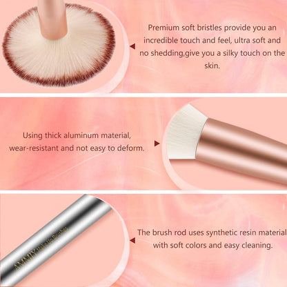 Makeup Brushes  Makeup Brushes Sets Professional 18 Pcs Make up Brushes Premium Synthetic Foundation Brush Blending Face Powder Blush Eyeshadow Eyeliner Makeup Kit with PU Leather Bag