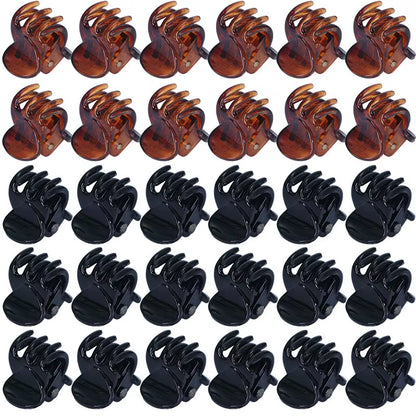 10Pcs/Lot Hair Claw Clips for Women 1.0 1.5Cm Small Black Brown Transparent Plastic Mini Claws Kids Hair Styling Accessories