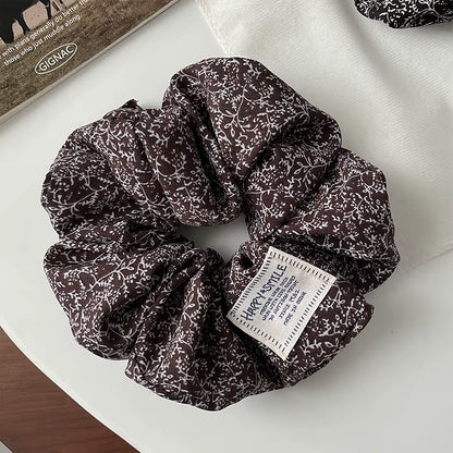 2025 Retro Cute Floral Scrunchy Women Girls Elastic Hair Bands Accessories Tie Hair Ring Rope Headdress Headwear Ponytail Holder