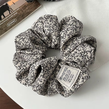 2025 Retro Cute Floral Scrunchy Women Girls Elastic Hair Bands Accessories Tie Hair Ring Rope Headdress Headwear Ponytail Holder