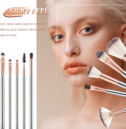 Makeup Brushes  Makeup Brushes Sets Professional 18 Pcs Make up Brushes Premium Synthetic Foundation Brush Blending Face Powder Blush Eyeshadow Eyeliner Makeup Kit with PU Leather Bag