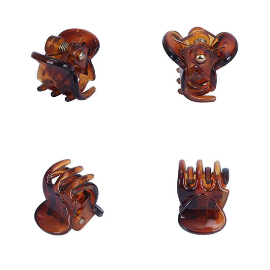10Pcs/Lot Hair Claw Clips for Women 1.0 1.5Cm Small Black Brown Transparent Plastic Mini Claws Kids Hair Styling Accessories