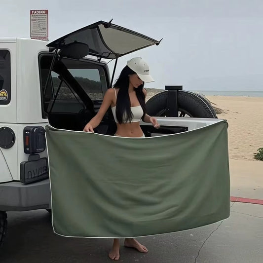 Outdoor Beach Magnetic Bath Towel Soft Beach Towels Swimming Quick-Drying Shower Towel for Changing Bikini Bathroom Accessories