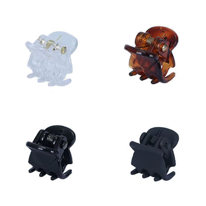 10Pcs/Lot Hair Claw Clips for Women 1.0 1.5Cm Small Black Brown Transparent Plastic Mini Claws Kids Hair Styling Accessories
