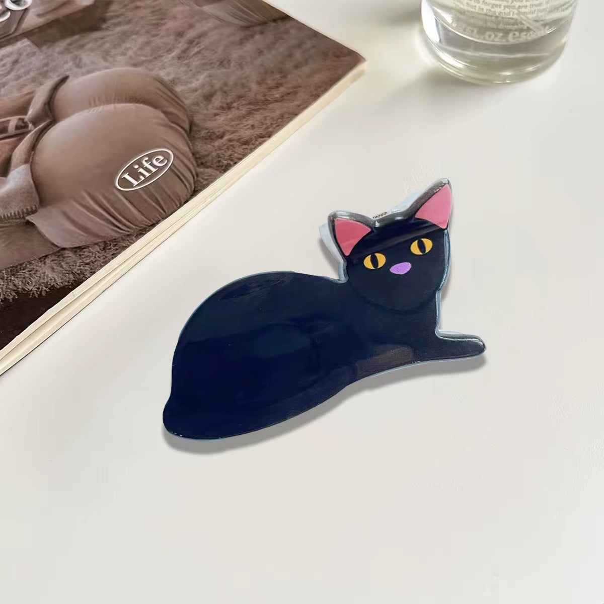 1Pc Cat Hairpin Lady Cute Little Hairpin Short Long Hair Hairpin for Daughter Lover Girl School Partner