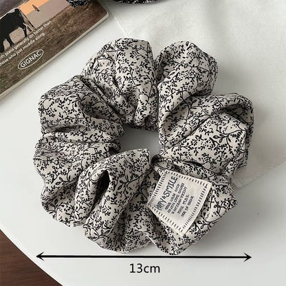 2025 Retro Cute Floral Scrunchy Women Girls Elastic Hair Bands Accessories Tie Hair Ring Rope Headdress Headwear Ponytail Holder