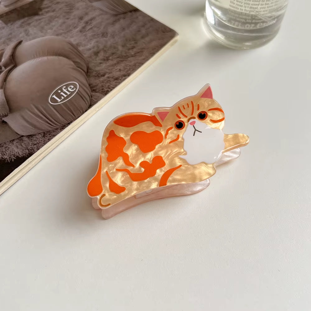 1Pc Cat Hairpin Lady Cute Little Hairpin Short Long Hair Hairpin for Daughter Lover Girl School Partner