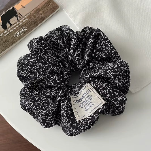 2025 Retro Cute Floral Scrunchy Women Girls Elastic Hair Bands Accessories Tie Hair Ring Rope Headdress Headwear Ponytail Holder