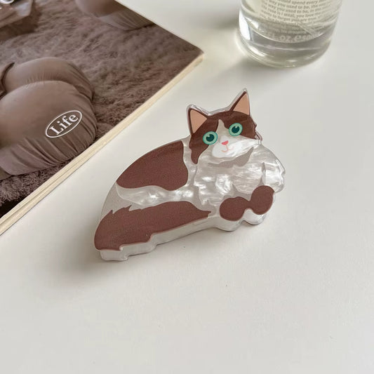 1Pc Cat Hairpin Lady Cute Little Hairpin Short Long Hair Hairpin for Daughter Lover Girl School Partner