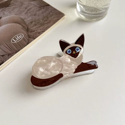 1Pc Cat Hairpin Lady Cute Little Hairpin Short Long Hair Hairpin for Daughter Lover Girl School Partner