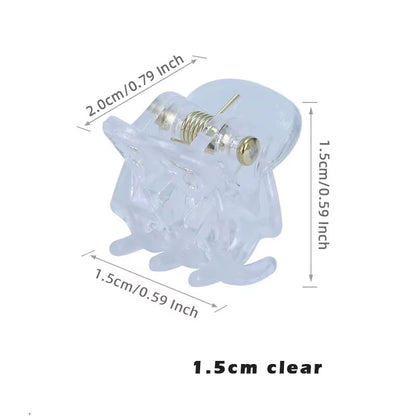 10Pcs/Lot Hair Claw Clips for Women 1.0 1.5Cm Small Black Brown Transparent Plastic Mini Claws Kids Hair Styling Accessories